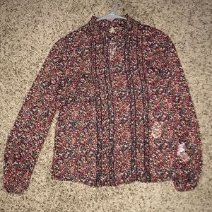 Transparent Blouse with Flowers